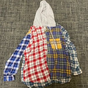 American Eagle Flannel Hoodie